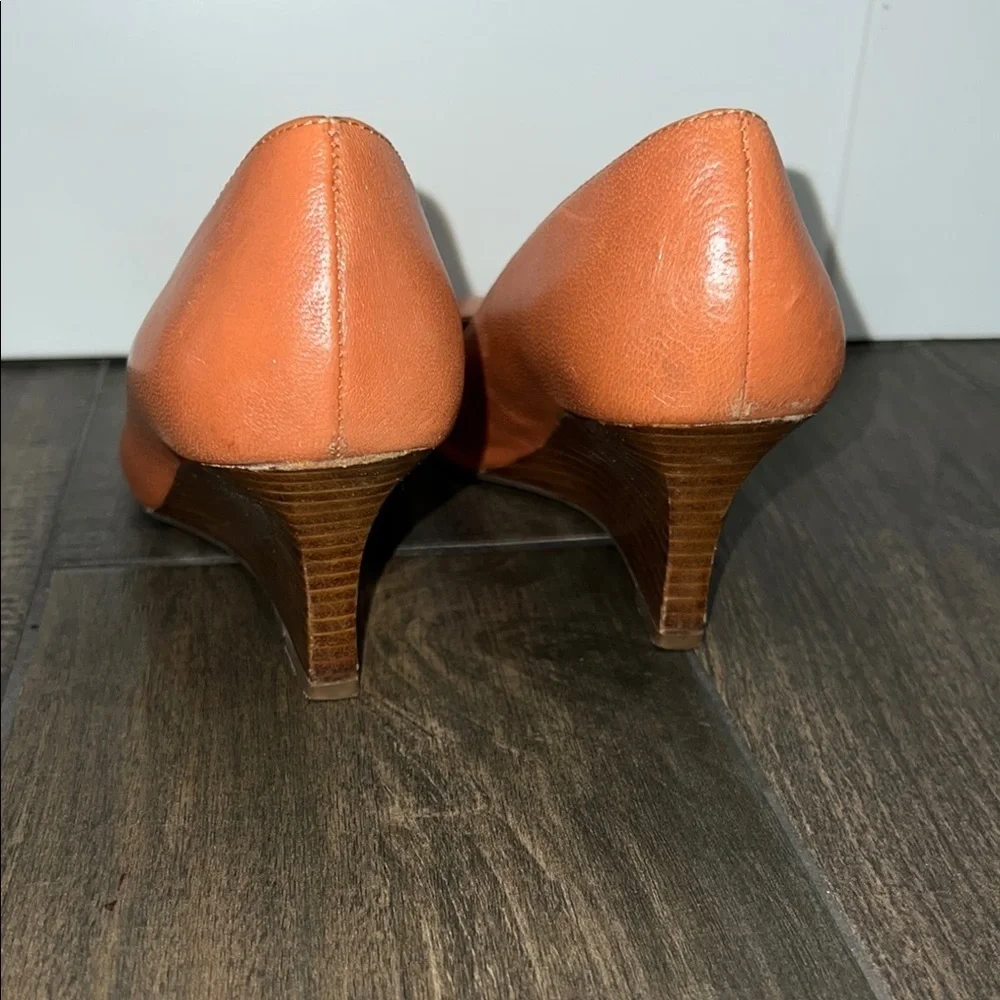 Franco Sarto Orange Wedge Pointy Toe Heel Sz 6.5